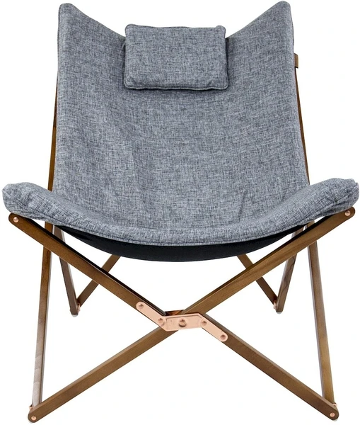 Bo-Camp Urban Outdoor Bloomsbury Vlinderstoel - Grijs - M 4 Bo-Camp Urban Outdoor Bloomsbury Vlinderstoel - Grijs - M - Afbeelding 2