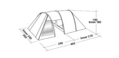 Easy Camp Galaxy 400 Gold Red Tunneltent - 4 Personen -Buiten Kamperen Winkel 120355 galaxy 400 gold red drawing perspective2