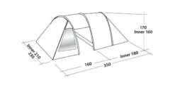 Easy Camp Galaxy 300 Rustic Green Tunneltent - 3 Personen -Buiten Kamperen Winkel 120390 galaxy 300 rustic green drawing perspective2