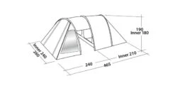 Easy Camp Galaxy 400 Rustic Green Tunneltent - 4 Personen 17 Easy Camp Galaxy 400 Rustic Green Tunneltent - 4 Personen -Buiten Kamperen Winkel 120391 galaxy 400 rustic green drawing perspective2