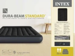 Intex Classic Luchtbed - Tweepersoons - Ingebouwde Elektrische Pomp -Buiten Kamperen Winkel 1423 1900 64148nd pkg 2023 300