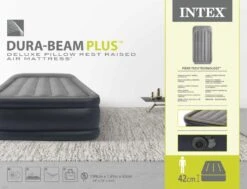 Intex Deluxe Pillow Rest Raised Luchtbed - Eenpersoons - Ingebouwde Elektrische Pomp -Buiten Kamperen Winkel 1452 1900 64132nd pkg 2023 300