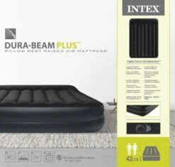 Intex Pillow Rest Raised Luchtbed - Queensize - Ingebouwde Elektrische Pomp -Buiten Kamperen Winkel 1810 1900 64124nd pkg 2023 300
