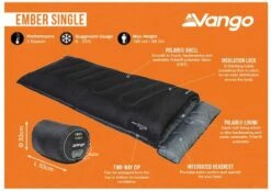 Vango Ember Slaapzak - Zwart 9 Vango Ember Slaapzak - Zwart -Buiten Kamperen Winkel 1900 1783 ember single 2 1