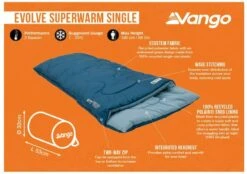 Vango Evolve Superwarm Slaapzak - Blauw -Buiten Kamperen Winkel 1900 1783 evolve superwarm single 1