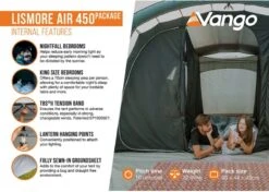 Vango Lismore Air 450 Opblaasbare Tunneltent - 4 Persoons - Groen -Buiten Kamperen Winkel 1900 1783 lismore air 450 package 4