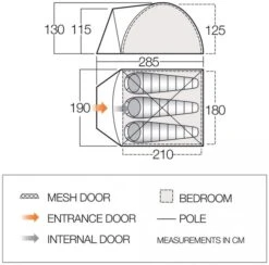 Vango Tay 300 Koepeltent - 3 Persoons - Groen 19 Vango Tay 300 Koepeltent - 3 Persoons - Groen -Buiten Kamperen Winkel 1900 1783 tay 300 2