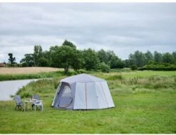 Coleman Octagon Grey Familietent - 8 Persoons -Buiten Kamperen Winkel 1900 1900 coleman octagon grey familietent 8 persoons 6