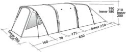 Easy Camp Palmdale 500 LUX Tunneltent - 5 Persoons -Buiten Kamperen Winkel 501 1200 120370 palmdale 500 lux drawing perspective2