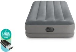 Intex Prestige Mid-Rise Luchtbed - Eenpersoons - Ingebouwde Elektrische Pomp -Buiten Kamperen Winkel 833 1200 intex twin prestige mid rise luchtbed 1 persoons 1