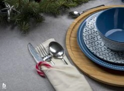 Bo-Camp Mix & Match Melamine Serviesset - 16-delig - Blauw -Buiten Kamperen Winkel 900 1231 img 8824
