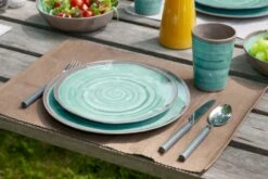 Bo-Camp Halo Melamine Serviesset - 12-delig - Aqua -Buiten Kamperen Winkel 900 1350 6181392 06