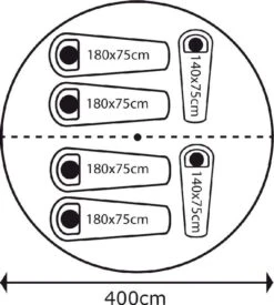 Bo-Camp Urban Outdoor Streeterville Bell Tent - 6 Persoons -Buiten Kamperen Winkel 900 825 4472500 08