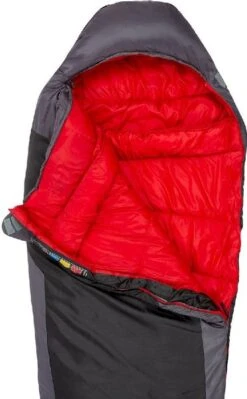 Highlander Serenity 350 Mummy Slaapzak - Charcoal -Buiten Kamperen Winkel 900 900 sb186 ch topopen