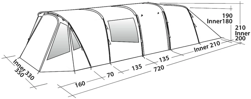 Easy Camp Palmdale 600 Lux Tunneltent - 6 Persoons 19 Easy Camp Palmdale 600 Lux Tunneltent - 6 Persoons - Afbeelding 17