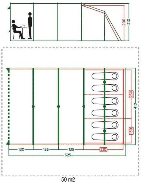 Coleman Vail Long Tunneltent - 6 Persoons 6 Coleman Vail Long Tunneltent - 6 Persoons - Afbeelding 4