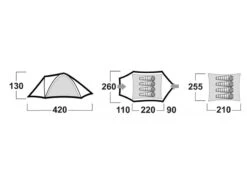 Husky Bizon Koepeltent - 4+ Persoons -Buiten Kamperen Winkel bizon afmetingen