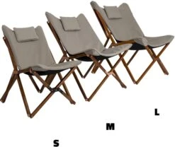 Bo-Camp Urban Outdoor Bloomsbury Vlinderstoel - Beige - M -Buiten Kamperen Winkel bo camp bloomsburry relaxstoel m beige 3 1