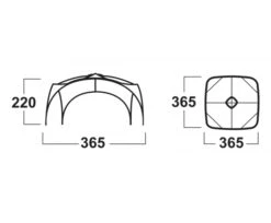 Husky Broof L Partytent -Buiten Kamperen Winkel broofl afmetingen