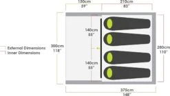 Zempire Evo TS Opblaasbare Tent - 4 Persoons -Buiten Kamperen Winkel zempire evo ts opblaasbare tent 7